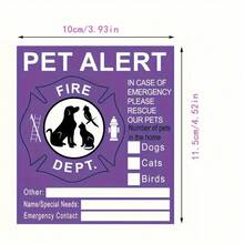 Waterproof UV-Resistant Pet Emergency Rescue Sticker, High Visibility, Easy To Apply, Suitable For Fire And Emergency Situations To Protect Our Cats And Dogs. Firefighters Will Use Warning Stickers To Rescue Our Loved Ones From Windows, Doors Or Houses. Essential Pet Supplies, Pet Safety Warning Sticker, Waterproof Fire Rescue Warning Sticker, Valentine's Day Pet Supplies, Ramadan - Multicolor - View 19
