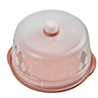 Queijeira Tampa Transparente e Prato Rosa Uninjet