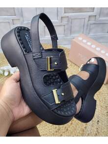 Modare Women's Ultra Comfort Platform Sandal Comfortable - màu đen - Xem 1