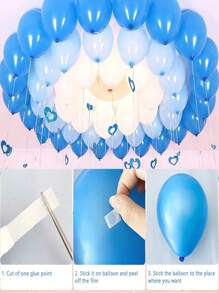 3 Rolls Of ABS Balloon Glue With 100 Double-Sided Clear Glue Dots Per Roll, Multi-Purpose Removable Glue Dots, Suitable For Balloons, Party Balloon Fixation, Crafts, Scrapbooking, Party Decorations, Office & Home, Christmas, Back To School Season