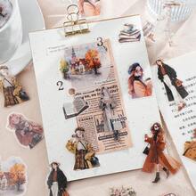 30 Stück gemischte schöne Mädchen Stil PET Aufkleber Set, geeignet für Laptop, Album, Gepäck, Handyhülle, Scrapbooking, Raumdekoration, Mädchen Spielsachen, Büroartikel Aufkleber