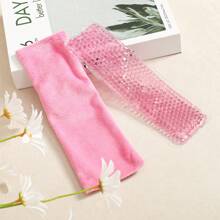 1 pieza Almohadilla de enfriamiento perineal - 7 x 23.5 cm - Paquete de hielo con perlas de gel con cubierta de cloruro de polivinilo para alivio posparto, compresa caliente y fría para mujeres después del embarazo y el parto, alivio del embarazo | Ajuste cómodo | Textura suave, regalo ideal posparto para Navidad/Halloween, regalo para maternidad