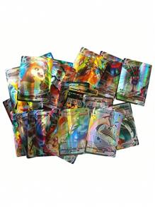Pokemon300 Pcs ,Pokemon Cards,Cards (V Series, Vmax, GX Rare Cards), Anime Games Cards, GiftsFor Anime Fans, Adults Holiday Gifts, Party Suppliess, Holiday Accessories,﻿Set | Hot Collectible For Fans, Vibrant Holo Foil Mix | Limited Time Offer - 30% Off Today! Includes 300+ Rare Cards!"