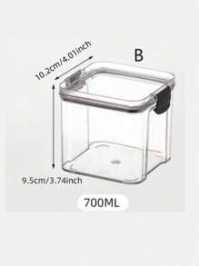 Recipientes de almacenamiento de alimentos con tapa, botes de alimentos de plástico transparente hermético al aire, cajas de preservación selladas a prueba de humedad, apropiados para granos, arroz, pasta, té, frutos secos y granos de café, botes de almacenamiento de alimentos de plástico, artículos de cocina