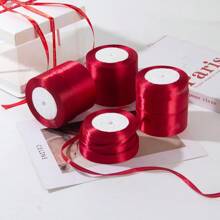 25 Yardas de cinta de satén de seda rojo vino lujosa - Perfecta para bodas, fiestas, envolver regalos y proyectos DIY