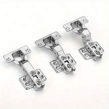 2 个液压橱柜铰链、缓冲橱柜铰链、橱柜铰链、可调节橱柜门铰链、易于安装 - 銀色 - 查看 9