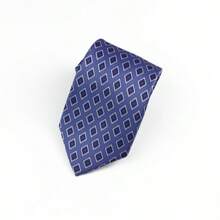 1 pieza Corbata clásica de moda a cuadros para hombre, adecuada para bodas, fiestas y regalos