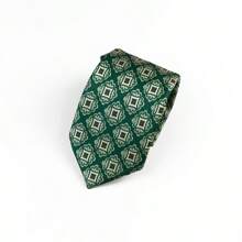 1 pieza Corbata clásica de moda a cuadros para hombre, adecuada para bodas, fiestas y regalos