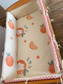 1件装 INS 无缝婴儿床护栏，新生儿安全围栏柔软毛绒垫防撞防摔婴儿床安全护栏 - 彩色 - 查看 7