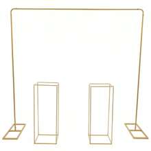 gladney Modern Gold Metal Wedding Backdrop Stand Set With Balloon And Flower Stands For Unforgettable Celebrations - Vàng - Xem 4