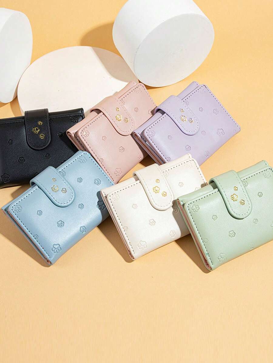 Minimalist Trifold Wallet Cartoon Print Short Wallet With Card Slots High Quality Folding Coin Purse For Women Wallet Mini Wallet Purse Wallet Small Wallet Cute Wallet Wallet - Multicolor - View 1