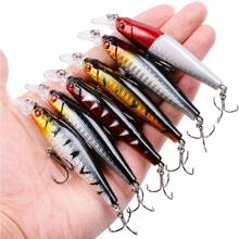 Fishing Lures Kit Mixed Including Minnow Popper Crank Baits With Hooks For Saltwater Freshwater Trout Bass Salmon Fishing - Item-E 56pcs - 查看 3