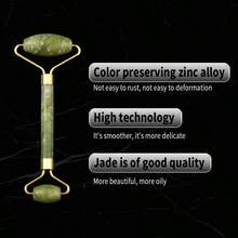 4-In-1 Jade Comb Add Natural Jade Roller Massager For Face Roller Gua Sha Jade Stone Face Massager Anti-Wrinkle Lift Facial Beauty Skin Care Tools,Beauty,Skin Care Products,Spa,Self Care,Skin Care Tools,Face Care,Esthetician Supplies,Massage,Face Massage Tool,Face Roller - Green - View 3