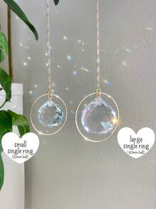 1 件装太阳银河捕梦网阳光棱镜吊坠闪耀阳光花园挂饰透明水晶适用于前门窗户