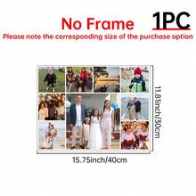 1pc Custom Photo Collage Frame Canvas Poster, Personalized Wall Art, Photo Album Replacement, Upload Your Family Photos/Couples/Music/Parents/Young People Photos, Etc., Modern Simple Home Decoration, Frame/Frameless, Vertical/Horizontal Gifts Birthday Graduation - 1Pc - View 12