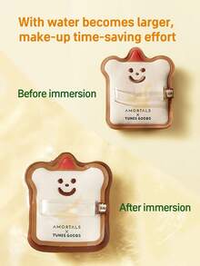Amortals 2个面包造型化妆海绵 + 1个小熊收纳盒，可爱吐司造型空气粉扑，棉花糖造型，适用于粉底液，可湿用，时尚少女必备，适合Y2K风格、校园、通勤、角色扮演、节日、生日等场合，可作为送给女儿、新娘、伴娘、女友的礼物，也适合旅行、化妆等场合，价格实惠，可用于房间装饰、梳妆台、卧室等。产品包含化妆粉扑、美妆蛋、粉扑、化妆海绵等，价格实惠，适合作为圣诞礼物、化妆品、化妆工具等，也是旅行必备品。 - 棕色 - 查看 7