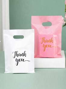 50 piezas Bolsas de regalo de agradecimiento, bolsas de envoltura de regalo para fiestas de bodas, cumpleaños, graduación, bolsas de compras reutilizables para joyas y cosméticos