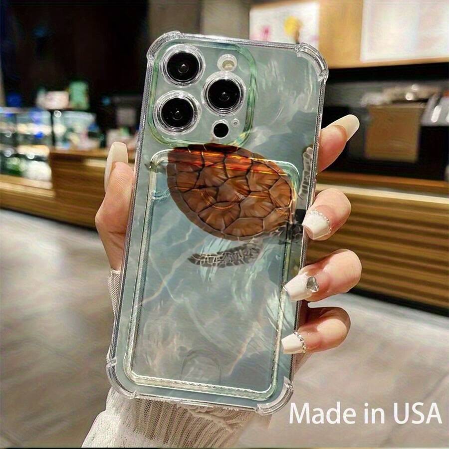 Funda transparente para teléfono con ranura para tarjetas, compatible con phone 16, 15, 14, 13, 12 y 11 - transparente - Ver 1