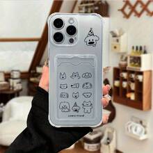 Funda de alta gama con ranura para tarjeta y fotos, compatible con phone 16, 15, 14, 13, 12 Pro, 16, 15, 14 Plus, 13, 12, 11 Pro. Esquinas reforzadas con TPU suave para mayor protección contra caídas. - transparente - Ver 1