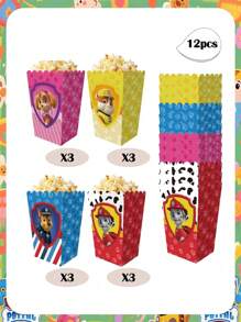 Paw Patrol Paw Patrol Themen Popcorneimer, Verpackungseimer, Popcornbox, Snackbox, Verpackungsbox, Faltbox, Pommes Box, Feierlichkeiten Themen Essensbox, Weihnachten, Erntedankfest, Halloween, Schulstart, Abschlussfeier, Tagungsausstattung