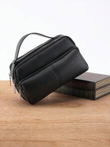 HOVI'S Casual clutch, geschikt voor woon-werkverkeer en reizen, grote capaciteit en multifunctioneel, combineert een modieuze uitstraling met draagbaarheid, geschikt als cadeau voor mannen