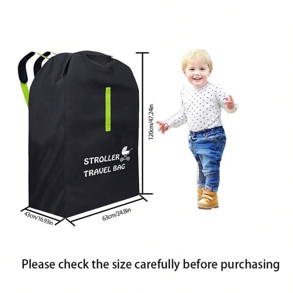 47.24in*24.8in*16.93in Stroller Travel Bag, Stroller Transport Bag, Pram Storage Bag, Dust Cover Bag, Stroller Carry Bag, Airline Approved