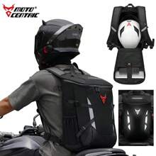 MOTOCENTRIC MOTOCENTRIC Waterproof Motorcycle Backpack, Outdoor Travel Sports Basketball Backpack, Multi-Functional With Reflective Night Riding Design, Large Capacity Helmet Storage Bike Rider Rucksack