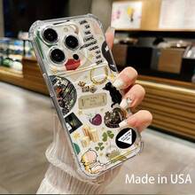Funda transparente para teléfono con ranura para tarjetas, compatible con phone 16, 15, 14, 13, 12 y 11 - Colores mixtos 1 - Ver 2