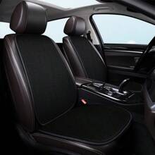 Coussin de siège de voiture une place, coussin respirant universel en soie de glace toutes saisons avec poches de rangement et anti-dérapant, convient pour la plupart des berlines, SUV et autres modèles. Coussin de siège avant de voiture d'été en soie de glace universel unique