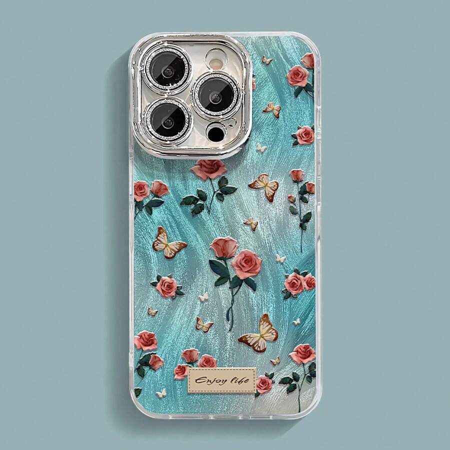 Etiqueta para funda de teléfono compatible con phone X/XS, 11, 12, 13, 14, 15 y 16 - Azul - Ver 1