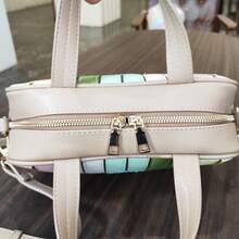 女士奢华手提包 时尚女式PU皮包 方形斜挎单肩包 女士手提包