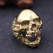 CIREY 1 Stück Retro Herren Ring aus Titan-Stahl, Edelstahl Totenkopf Ring