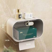 1pc Minimalist & Elegant Tissue Box, Wallmount Waterproof Toilet Paper Holder, Astronaut Toothbrush Holder, Suitable For Bedroom, Study, Bathroom, Washroom, Aromatherapy Holder & Organizer, Space-Themed Home Decor Accessory For Tissues And Small Essentials, Wall Mount Design, Sleek Modern Finish, Ideal Desk, Nightstand, Vanity, Spa Room Decor, Multi-Function Organizer For Bathroom And Living Spaces - Multicolor - View 4