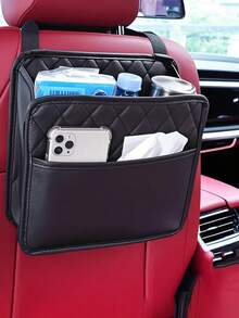 多功能汽车后座收纳盒、储物桶、汽车座椅靠背挂袋、汽车垃圾袋、储物盒、座椅靠背收纳袋、汽车零食袋、瓶杯架
