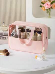 3/1 件，大容量，防水，化妆收纳袋，透明袋，旅行洗漱包，透明，便携式设计和双手柄 - 非常适合整理化妆品和洗漱用品收纳袋，化妆包，化妆收纳袋旅行必需品包，适合学校假期返校用品洗漱包防水洗漱包