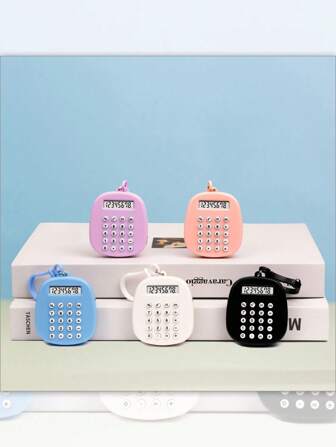 实用迷你翻盖计算器，简约可爱便携，方便计算，采用多巴胺配色方案，学生必备办公迷你计算器，辅助数学学习，适合作为礼物送给学生、老师、同事、朋友，生日、节日、数学爱好者、圣诞节/新年礼物。