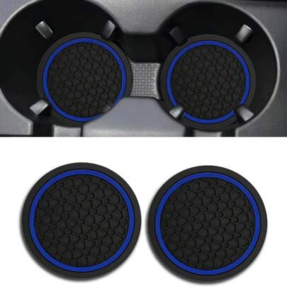 2 Stücke Auto Untersetzer, staubdichte Auto Innenausstattung Matten, 2.75-Inch rutschfeste Untersetzer, geeignet für Fahrzeuge, Lastwagen, Wohnmobile usw.