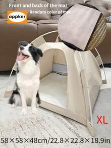 APPKER 适合猫和小型犬的舒适宠物帐篷 - 柔软舒适的睡眠窝，纯色设计，非常适合户外旅行和露营，完美的圣诞礼物，旅行宠物住宿 | 现代宠物帐篷 | 易于组装 - 彩色 - 查看 17