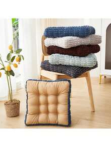 1pc Floor Pillow & Cushion With Non-Slip Backing Large Meditation Chair CushionsThick Square/Round Seat Pad, Soft Tufted Seating Pouf For Indoor/Outdoor Yoga Bench Rocking Chair Room Tatami Sofa - 咖啡 - 查看 11