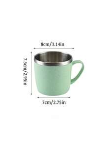 1pc/ Customized Brushing Cup, Made Of Durable Stainless Steel, Double-Layer Design, With Customizable Names, Suitable For Families, Children And Students,Chic Design - Multicolor - View 2
