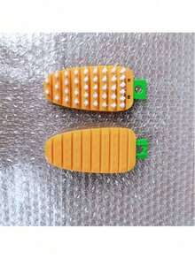 1/2/3pcs Carrot Shaped Brush, Kitchen Vegetable Fruit Cleaning Brush, Kitchen Filter Dirt Cleaning Brush, Suitable For Kitchen Use, Kitchen Essential