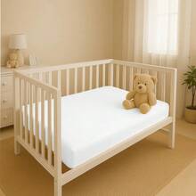 Baby Crib Sheet Kits 100% Cotton, Boy And Girl, With 3 Pieces Combed Yarn 30/1 Mesh (DOES NOT PILL) - 1粉紅色 1黃色 1白色 - 查看 9