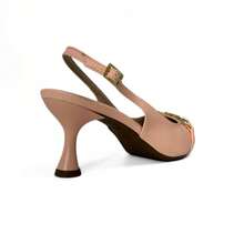 Mozione Women's Open Toe Pumps, 7cm Cup Heel, Elegant Party Shoes 081 - 羅莎 - 查看 6