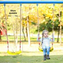 Columpio para Niños Tipo Juegos Infantiles, Ideal para Uso en Interiores, Resistente y Fácil de Instalar, Perfecto para Diversión y Entretenimiento en Casa - Verde - Ver 2