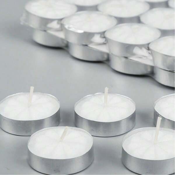 10/30/100 piezas Velas con diseño de amor para el Día de San Valentín, suministros para bodas, velas de cera para mantener el té caliente