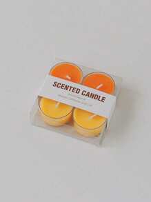 4pcs Handmade Smokeless Soy Wax Round Tea Wax Ambiance Gift Creative Fragrance Premium Wedding Companion Aromatherapy Candle Home Table Decoration Small Candle (2.3 Oz Approx. 1.5-2 Hours Burn) Gift Birthday Gift Aromatherapy Stress Relief Small Tea Wax Round Tea Wax Set,Room Decor,Gifts Graduation