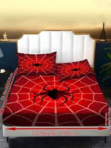 [Authorization]3PCS Disney Spider-Man Pattern Bedding Three - Piece Set (1 Duvet Cover + 2 Pillowcases, Without Filling). It Is A Printed Bedding Set, Soft And Comfortable, Suitable For Use In Bedrooms And Guest Rooms.