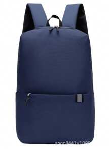 1 pièce Sac à dos décontracté et léger, à la mode, design simple et léger à grande capacité, fermeture éclair, convient pour le trajet quotidien, les voyages et plus