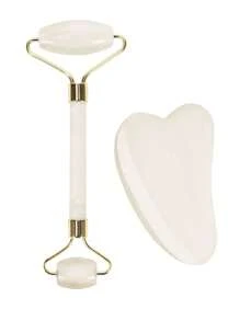 Conjunto de Ferramentas de Massagem de Beleza Facial, Incluindo Rolo, Prancha de Massagem, Prancha de Raspagem das Costas do Corpo, Opções de Rosa e Branco