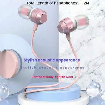 数字芯片与平板电脑和手机完全兼容 Type C 3.5mm 插头 IOS Android Pro 14 15 16 带麦克风的优质有线耳塞 - 高保真声音 HD 通话清晰度 3.5mm 和 Type-C 插孔，非常适合游戏、卡拉 OK，时尚且佩戴舒适 运动 - 时尚桌面声音识别 9D 声音